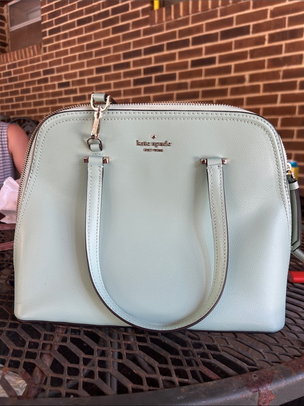 kate spade Mint Dome Satchel in Pale Green